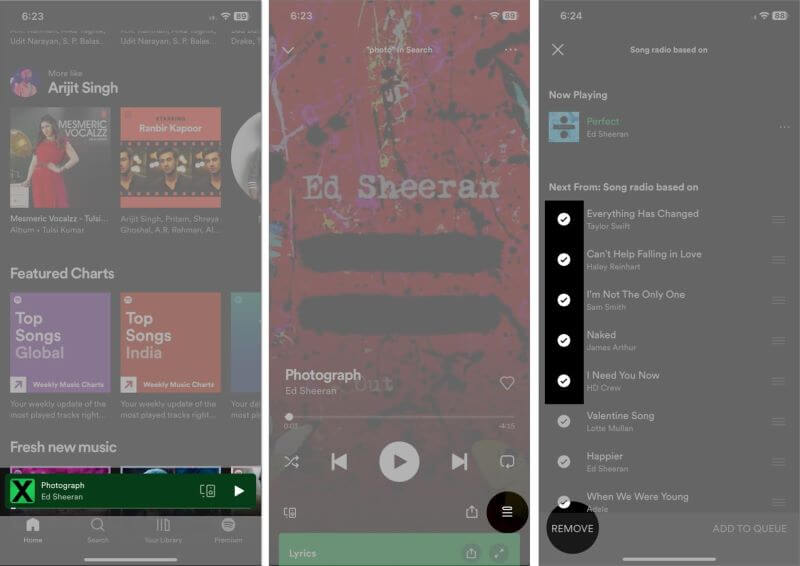The Process to Clear Spotify Queue on Mobile